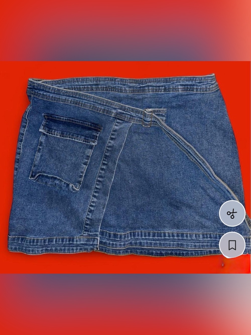 Classic Blue Stretch Jean Skirt